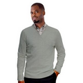Men/Unisex Long Sleeve V-Neck Pullover - Gray